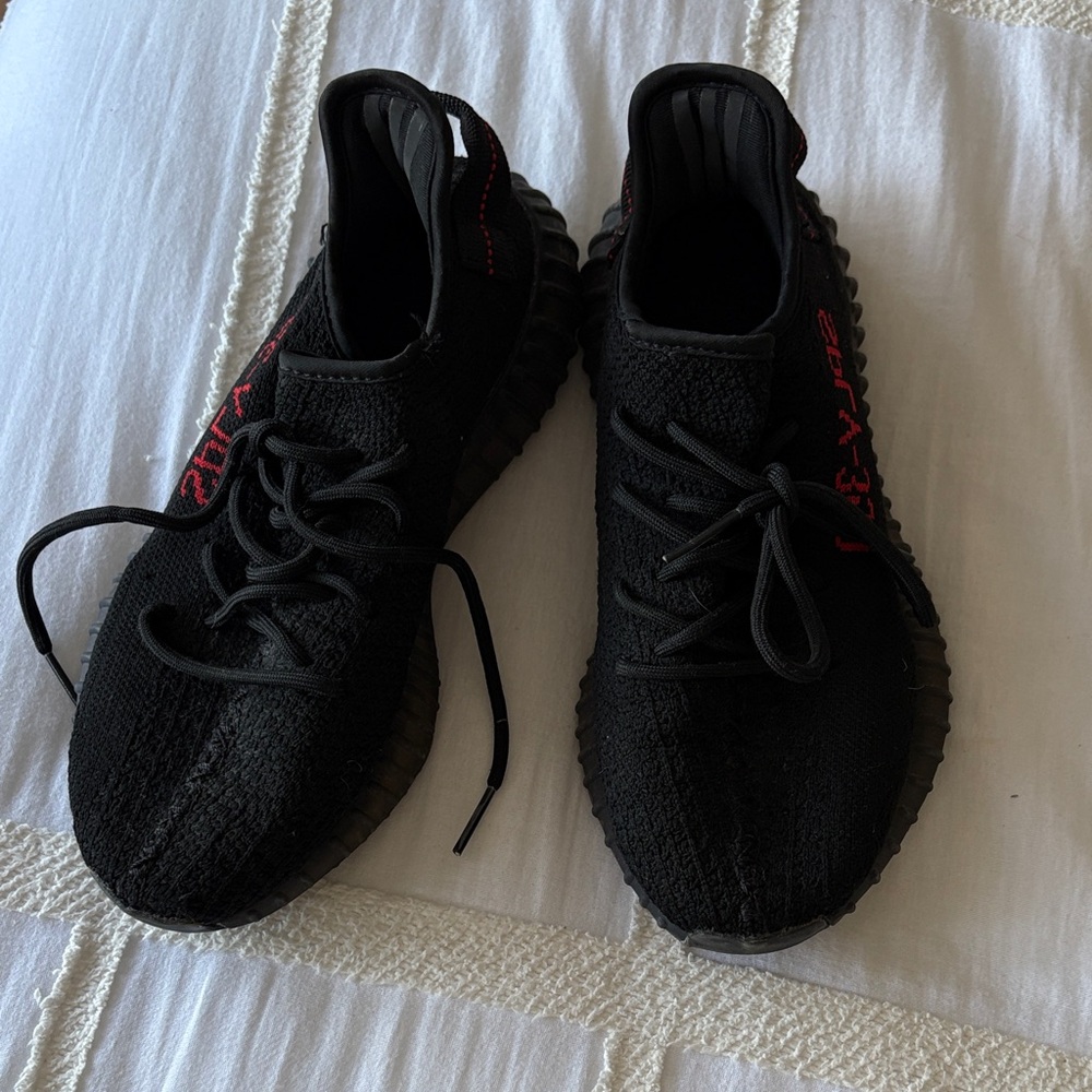 Yeezy Black and Red Sneakers